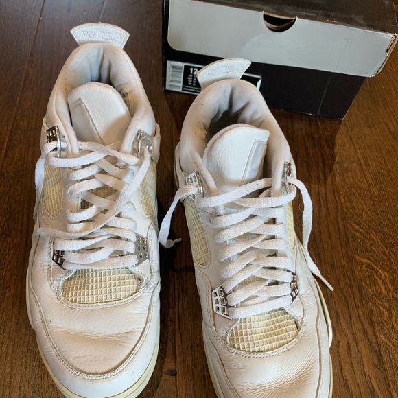 Original white Jordan 4 sneakers men’s sz 12 - Picture 3 of 6